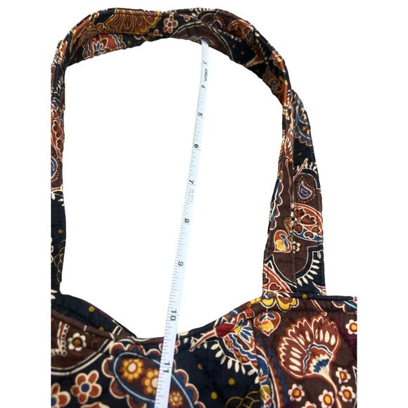 Vera Bradley Kensington Brown Shoulder Bag Ladies Purse Retired Womens Tote - Picture 6 of 13